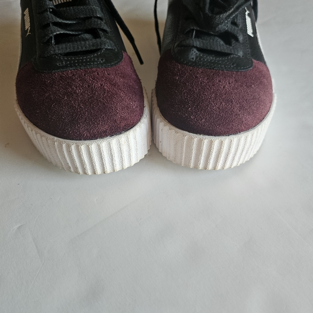 Puma Carina Suede Classic Women's Burgundy sneaker Size 8 - Picture 2 of 11